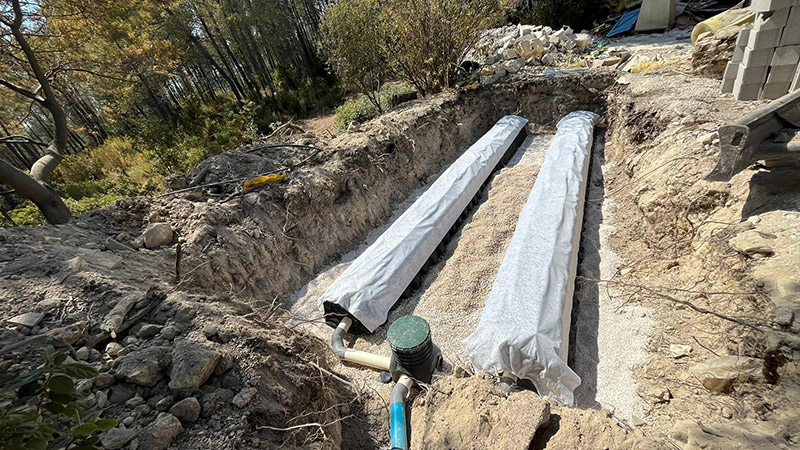 Travaux d'assainissement à Saint-Cyr-sur-Mer
